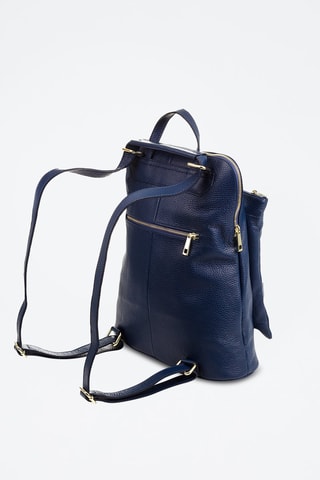 Mochila de piel Eva - Azul marino