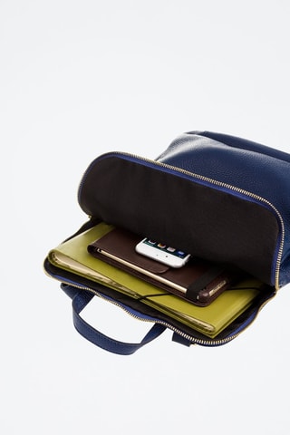 Mochila de piel Eva - Azul marino