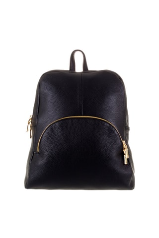 Mochila de piel - Negro y dorado 