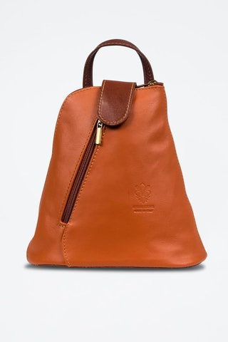 Mochila de piel - Naranja