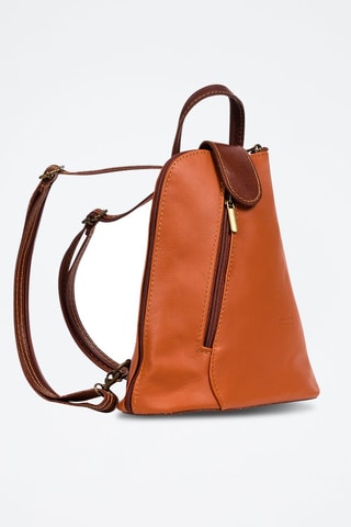 Mochila de piel - Naranja