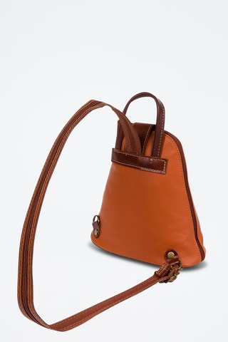 Mochila de piel - Naranja