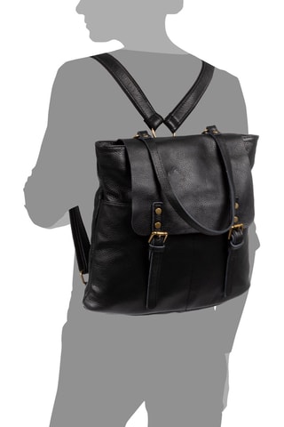 Mochila de piel Amatre - Negro