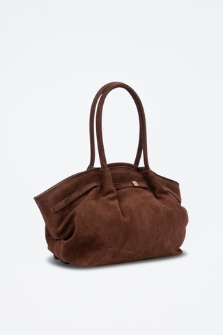 Bolso de nobuk Baradili - Marrón y dorado