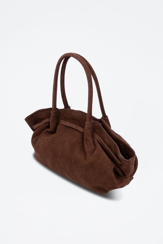 Bolso de nobuk Baradili - Marrón y dorado