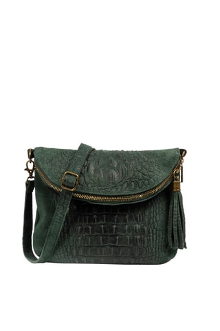 Bandolera de piel - Verde