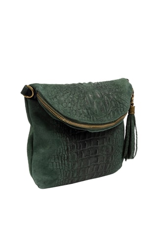 Bandolera de piel - Verde