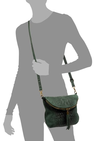 Bandolera de piel - Verde