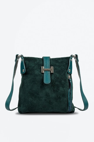 Bandolera de piel - Verde