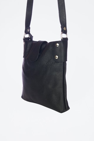 Bandolera de piel - Negro