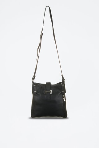 Bandolera de piel - Negro