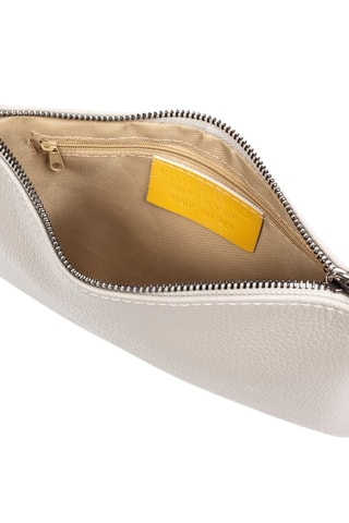 Bandolera de piel Albenga - Blanco