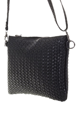 Bandolera de piel Oleggio - Negro