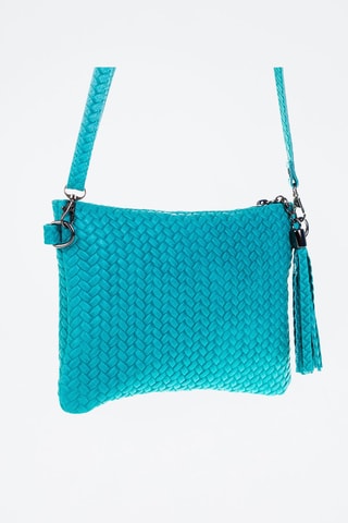 Bandolera trenzada de nobuk Oleggio - Azul