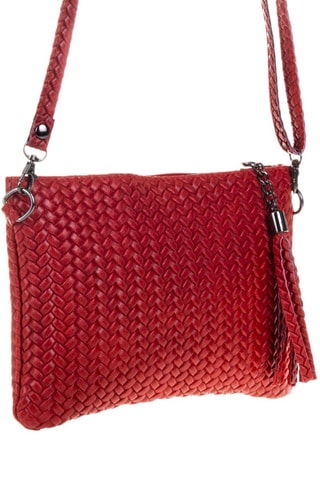 Bandolera de piel Oleggio - Rojo