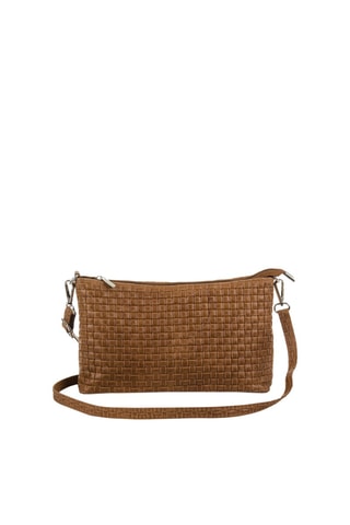 Bandolera de piel - Marrón