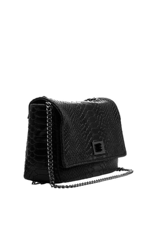 Bandolera de piel - Negro