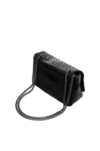 Bandolera de piel - Negro