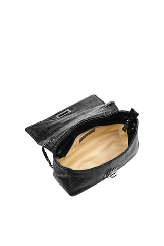 Bandolera de piel - Negro