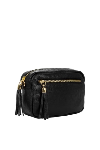 Bandolera de piel - Negro