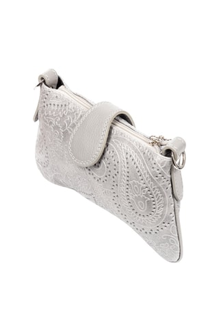 Bandolera de piel - Gris