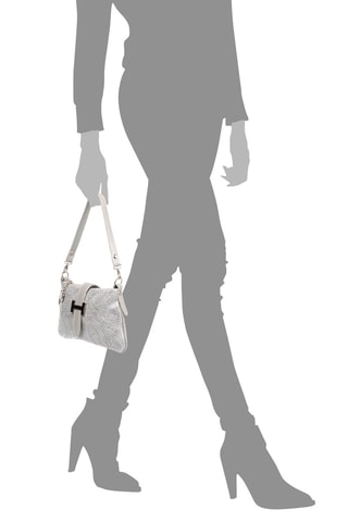 Bandolera de piel - Gris