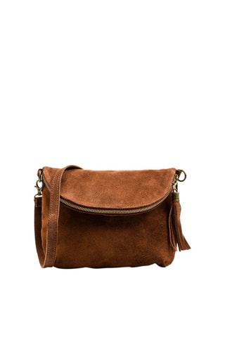 Bandolera de nobuk Cenerente - Marrón