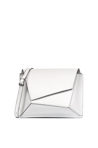 Bandolera de piel - 
Blanco - Firenze Artegiani