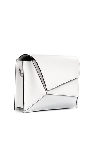 Bandolera de piel - 
Blanco - Firenze Artegiani