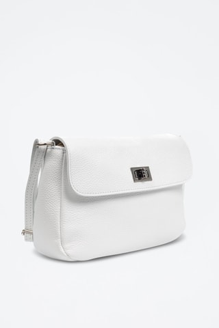 Bandolera de piel Arignano - Blanco