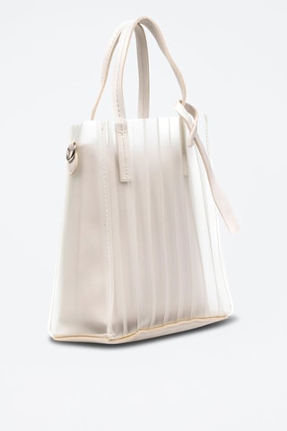 Bolso shopper y bolso de mano - Blanco y topo - Libellula