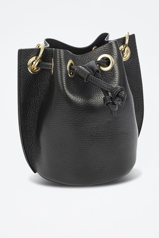 Bolso saco de piel - Negro