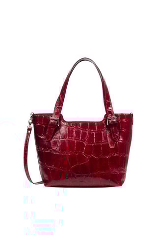 Bolso shopper de piel - Rojo