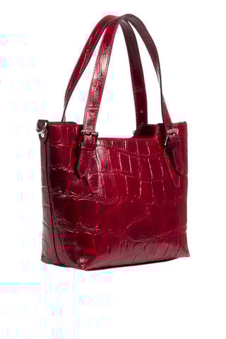 Bolso shopper de piel - Rojo