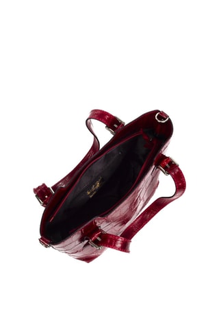 Bolso shopper de piel - Rojo
