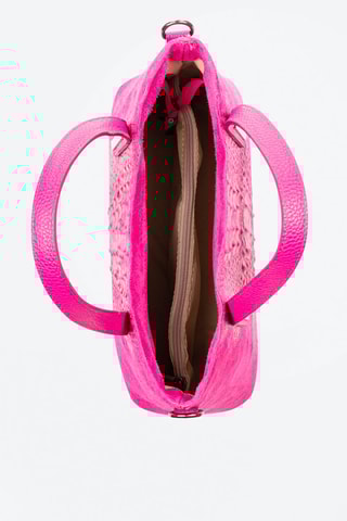 Bolso shopper de piel - Fucsia