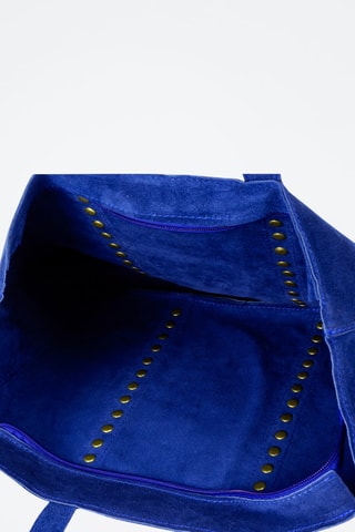 Bolso shopper de piel Alonte - Azul