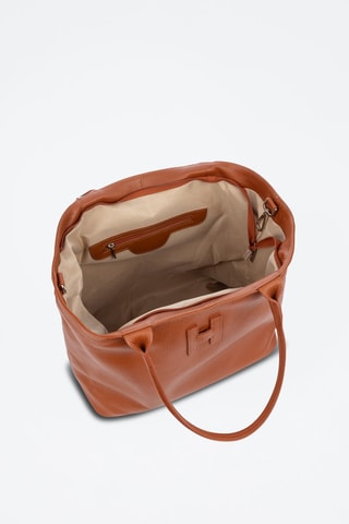 Bolso shopper de piel Aurigo - Marrón