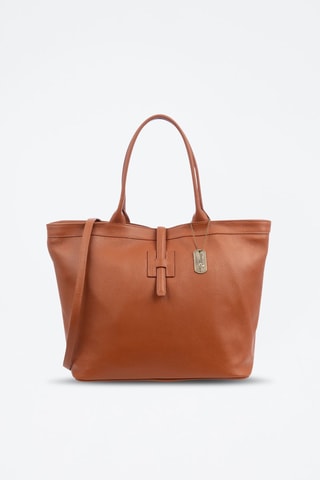 Bolso shopper de piel Aurigo - Marrón