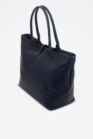 Bolso shopper de piel Aurigo - Azul