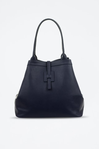 Bolso shopper de piel Aurigo - Azul
