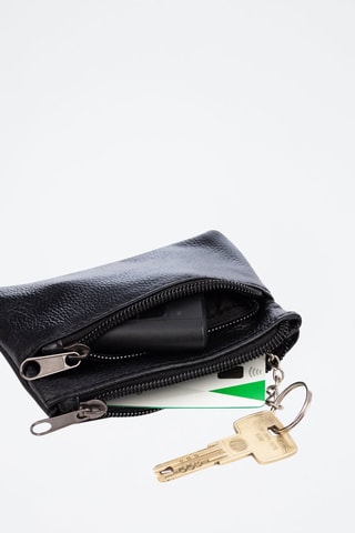 Monedero de piel Atrani - Negro