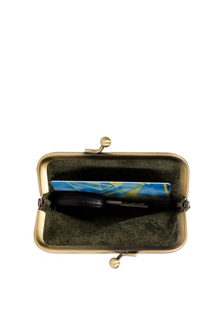 Monedero de piel - Verde