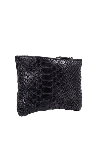 Monedero de piel - Negro 