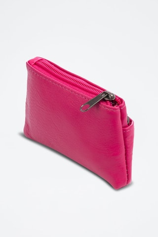 Monedero de piel Atrani - Fucsia