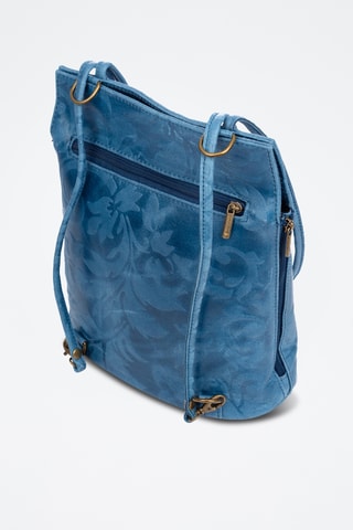 Mochila de piel - Azul claro