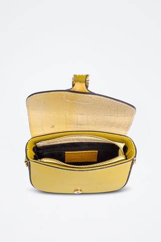 Bandolera de piel - Verde oliva