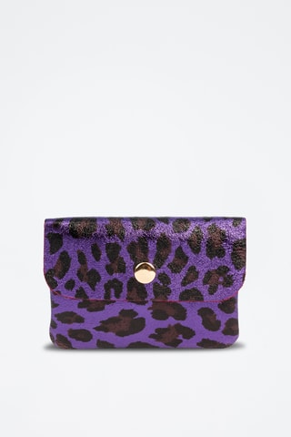 Monedero de piel - Violeta