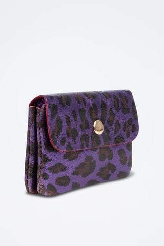 Monedero de piel - Violeta