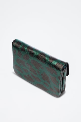 Monedero de piel - Verde oscuro